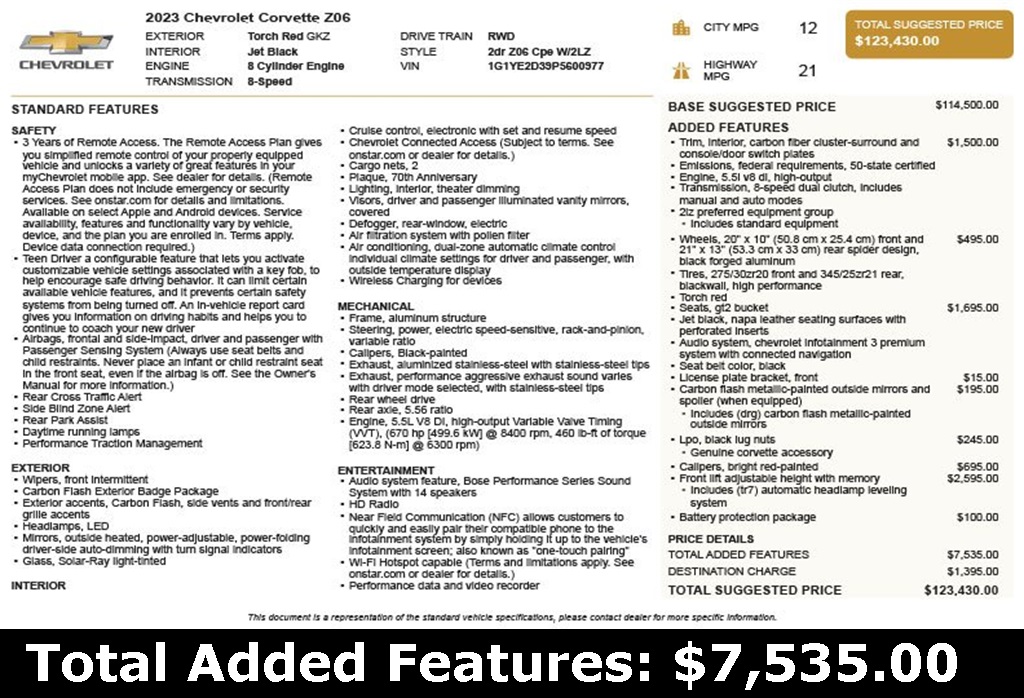 Vehicle Image 74 of 121 for 2023 Chevrolet Corvette